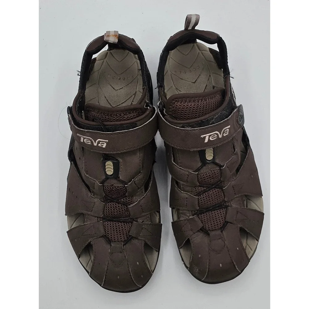 Teva Dozer 6700 Hiking Sandals Mens 9 Brown‎ Good Closed Toe Hybrid Water Shoes